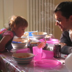 A birthday party with my niece, 2007.