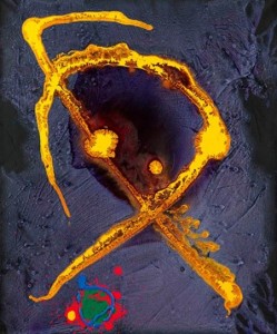 'Saffron Medusa' by John Hoyland, 2010.